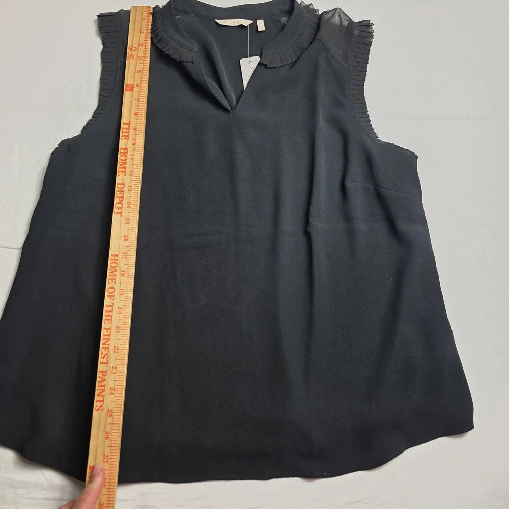 soft surroundings women's nyssa tank black 2x tags
